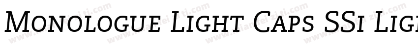 Monologue Light Caps SSi Light Small Caps字体转换